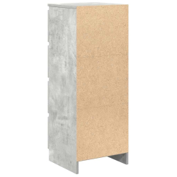 Komoda Betonowa Szara 37,5x35x99 cm Drewno klejone