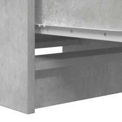 Komoda Betonowa Szara 37,5x35x99 cm Drewno klejone