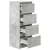 Komoda Betonowa Szara 37,5x35x99 cm Drewno klejone