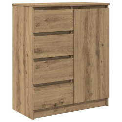 Komoda z szufladami Artisan Oak 71x35x84 cm Drewno klejone