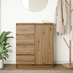 Komoda z szufladami Artisan Oak 71x35x84 cm Drewno klejone