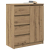 Komoda z szufladami Artisan Oak 71x35x84 cm Drewno klejone