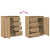 Komoda z szufladami Artisan Oak 71x35x84 cm Drewno klejone
