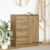 Komoda z szufladami Artisan Oak 71x35x84 cm Drewno klejone