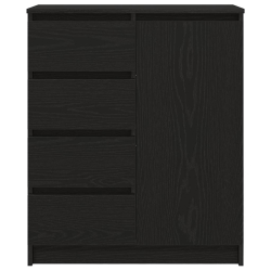 Komoda z szufladami Czarny dąb 71x35x84 cm Drewno klejone