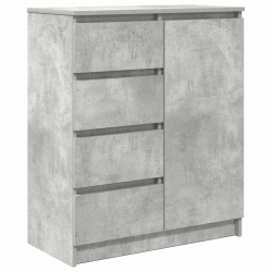 Komoda z szufladami Betonowa szarość 71x35x84 cm Drewno klejone