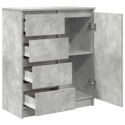 Komoda z szufladami Betonowa szarość 71x35x84 cm Drewno klejone