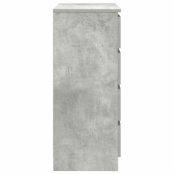 Komoda z szufladami Betonowa szarość 71x35x84 cm Drewno klejone