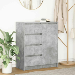 Komoda z szufladami Betonowa szarość 71x35x84 cm Drewno klejone