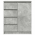 Komoda z szufladami Betonowa szarość 71x35x84 cm Drewno klejone