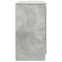 Komoda z szufladą Betonowa szarość 71x35x65 cm Drewno klejone