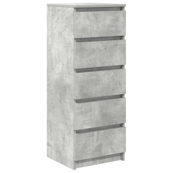 Komoda z szufladami Betonowy Szary 37,5x35x99 cm Drewno klejone