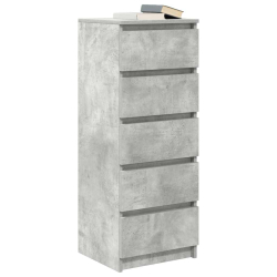 Komoda z szufladami Betonowy Szary 37,5x35x99 cm Drewno klejone