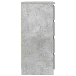 Komoda z szufladami Betonowy Szary 37,5x35x99 cm Drewno klejone