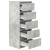 Komoda z szufladami Betonowy Szary 37,5x35x99 cm Drewno klejone
