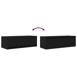 Szafki RTV 2 szt. Dąb czarny 80x31x25,5 cm Drewno klejone