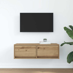 Szafka RTV Artisan Oak 80x31x25,5 cm Drewno klejone
