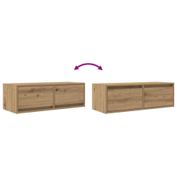 Szafka RTV Artisan Oak 80x31x25,5 cm Drewno klejone