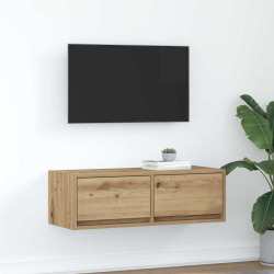 Szafka RTV Artisan Oak 80x31x25,5 cm Drewno klejone