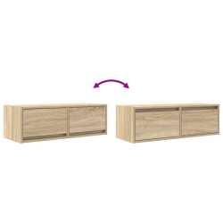 Szafki RTV 2 szt. Dąb Sonoma 80x31x25,5 cm Drewno klejone