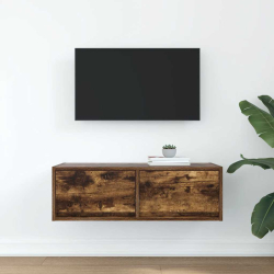 Szafka RTV Dąb wędzony 80x31x25,5 cm Drewno klejone