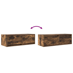Szafka RTV Dąb wędzony 80x31x25,5 cm Drewno klejone