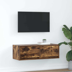 Szafka RTV Dąb wędzony 80x31x25,5 cm Drewno klejone