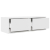 Szafki pod TV 2 szt. Białe 80x31x25,5 cm Drewno klejone