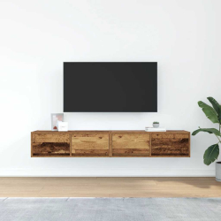 Szafki RTV 2 szt. Stare drewno 80x31x25,5 cm Drewno klejone