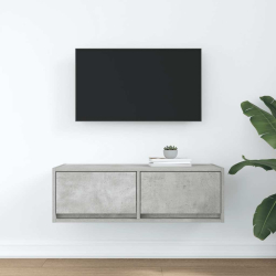 Szafka RTV Betonowa Szara 80x31x25,5 cm Drewno klejone