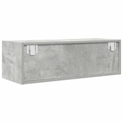 Szafka RTV Betonowa Szara 80x31x25,5 cm Drewno klejone