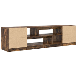 Szafka RTV Dąb wędzony 188,5x41x50 cm Drewno klejone