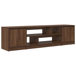Szafka RTV Brązowy Dąb 188,5x41x50 cm Drewno klejone