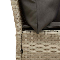 Sofa ogrodowa z poduszkami Jasnoszary polirattan