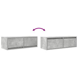 Szafki RTV 2 szt. Beton Szary 80x31x25,5 cm Drewno klejone