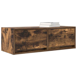 Szafki RTV 2 szt. Dąb wędzony 80x31x25,5 cm Drewno klejone