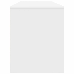 Szafka RTV Biała 188,5x41x50 cm Drewno klejone