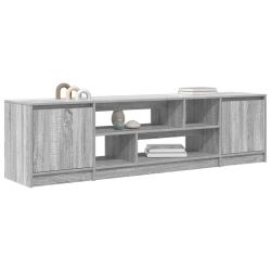 Szafka RTV Szara Sonoma 188,5x41x50 cm Drewno klejone