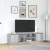 Szafka RTV Szara Sonoma 188,5x41x50 cm Drewno klejone