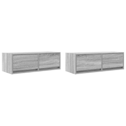 Szafki RTV 2 szt. Szary Sonoma 80x31x25,5 cm Drewno klejone