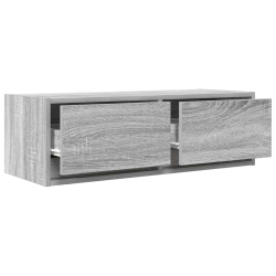 Szafki RTV 2 szt. Szary Sonoma 80x31x25,5 cm Drewno klejone