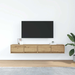 Szafki RTV 2 szt. Dąb Artisan 80x31x25,5 cm Drewno klejone