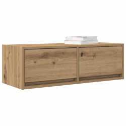 Szafki RTV 2 szt. Dąb Artisan 80x31x25,5 cm Drewno klejone