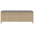 Ławka ogrodowa z poduszką beżowa 110x30x40,5 cm polirattan