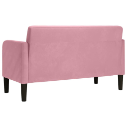 Sofa dwuosobowa różowa 109 cm aksamitna