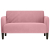 Sofa dwuosobowa różowa 109 cm aksamitna