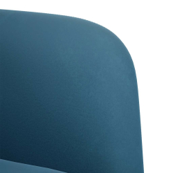 Sofa dwuosobowa niebieska 109 cm aksamitna