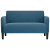Sofa dwuosobowa niebieska 109 cm aksamitna
