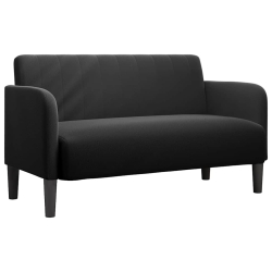 Sofa dwuosobowa czarna 109 cm aksamitna