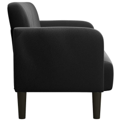 Sofa dwuosobowa czarna 109 cm aksamitna